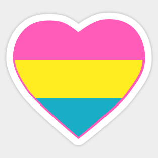 Pride Flag Heart Pansexual Sticker